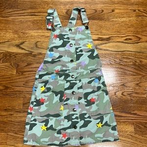 Mini Boden Camouflage Dress with Colorful Stars
